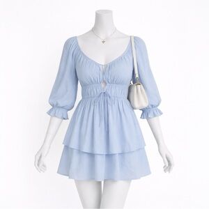 NWT Cider Texture Lace Up Layered Mini